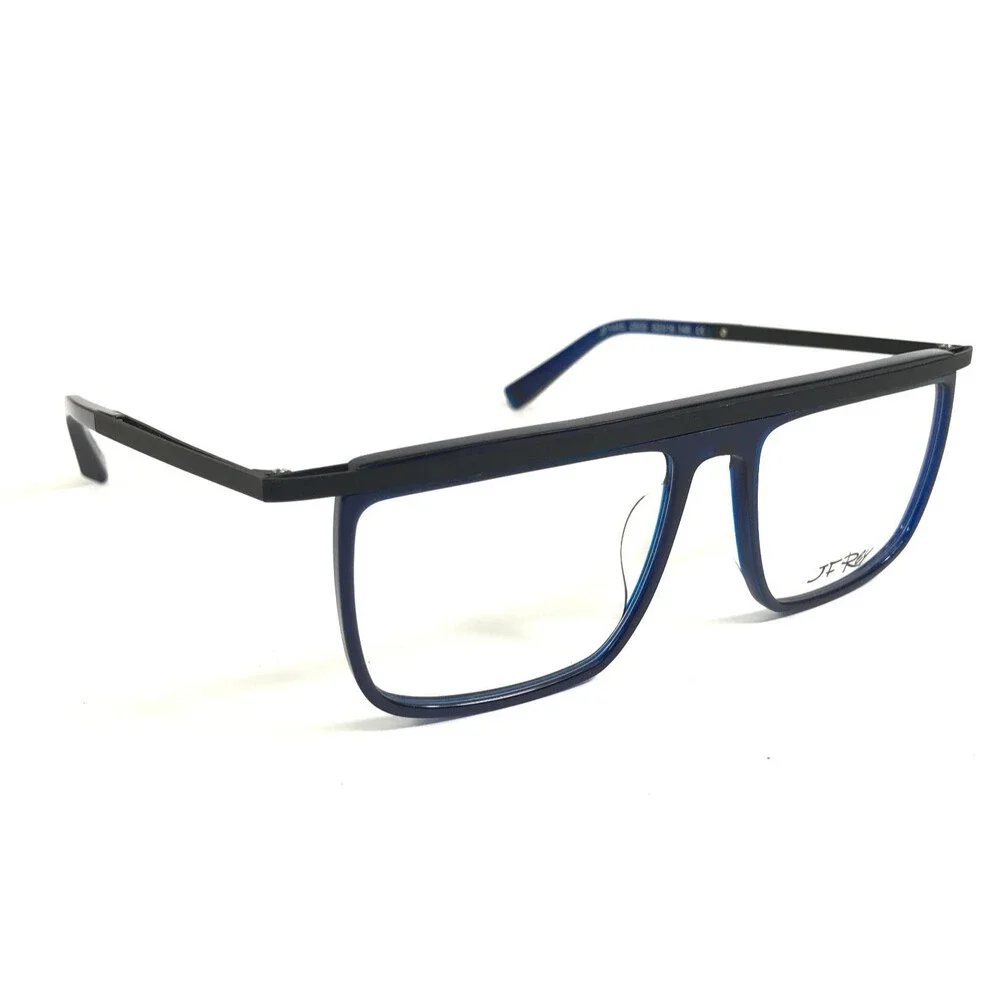J.F. Rey Eyeglasses Frames JF1445 2500 Blue Black Matte Satin Square 52-16-148
